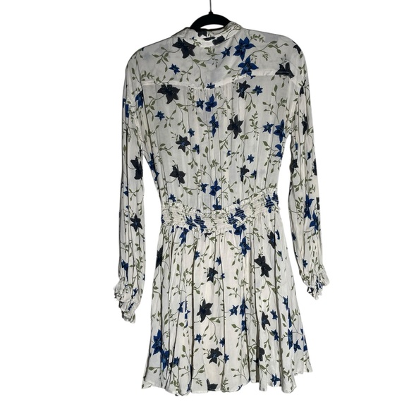 Free People Lighten Up Button Down Mini Shirt Dress Tea Combo Floral Sz S Boho - Picture 10 of 16